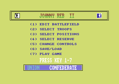 Johnny Reb screenshot 2 for Commodore 64